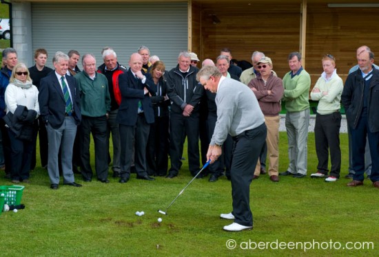 Colin gives a clinic at the Deeside golf club driving range
